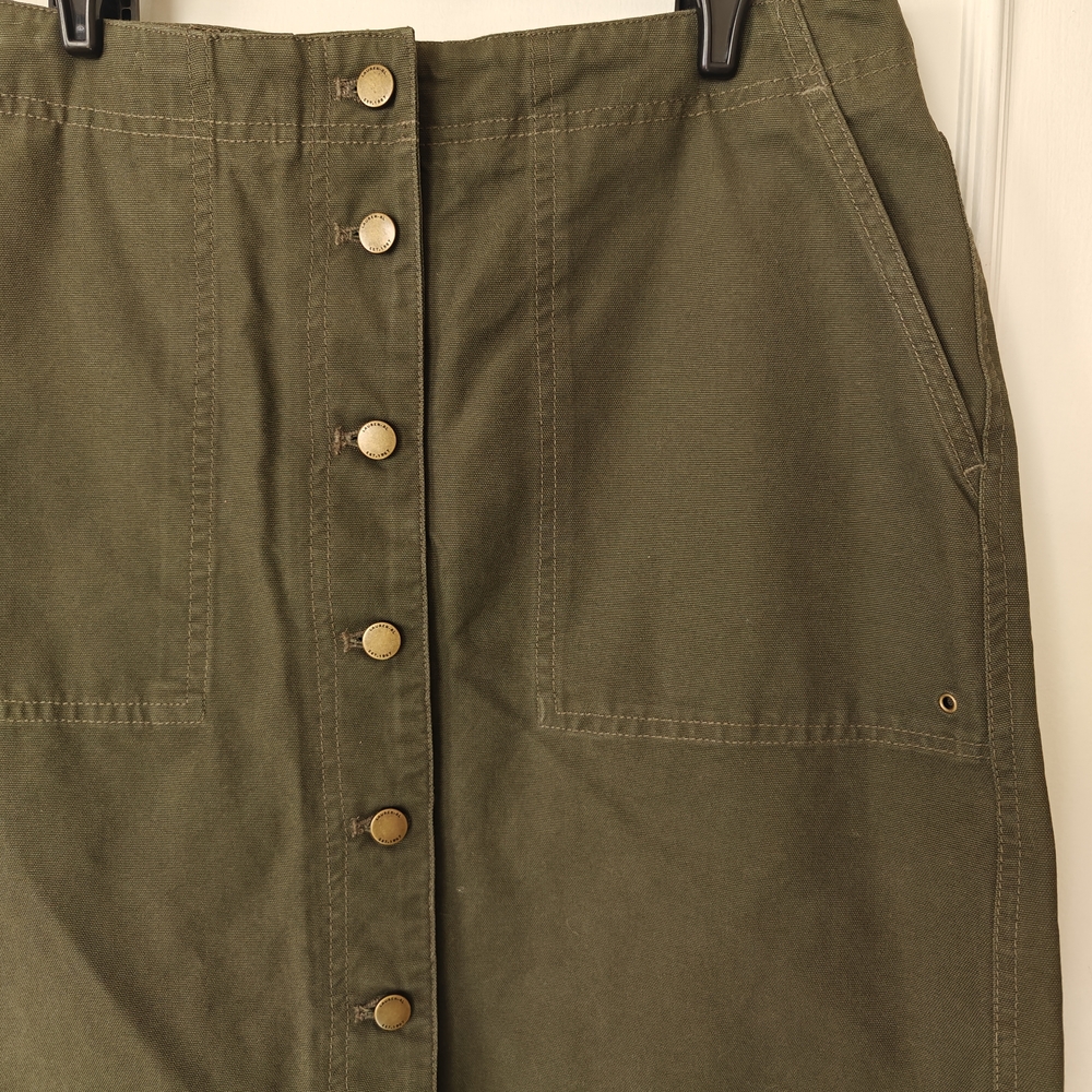 Lauren Ralph Lauren - Olive Button-Front Above Knee Skirt - Sz 6